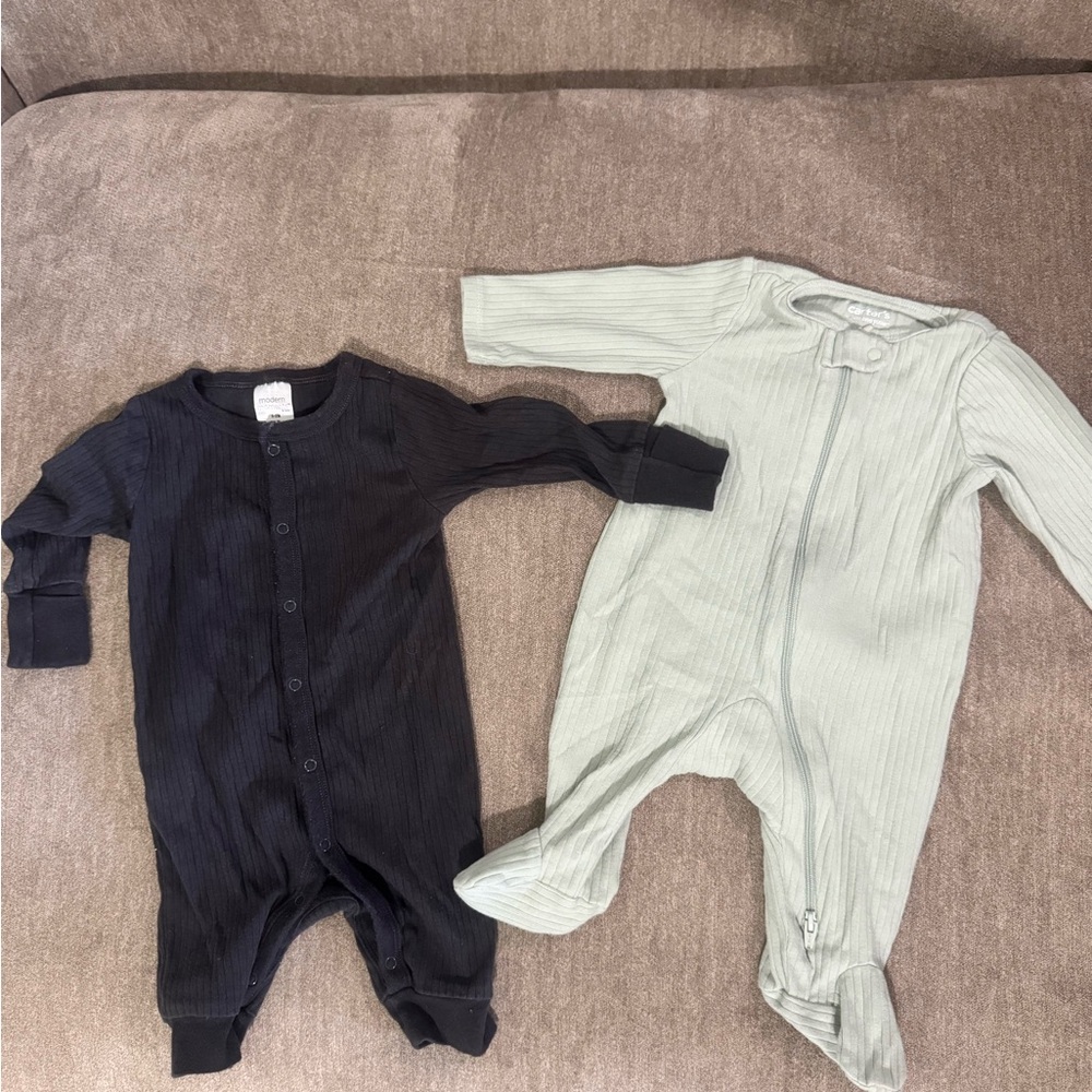 Cozy Kids One Piece Set - Black and Green
